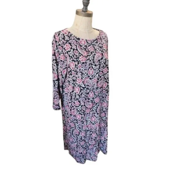 J. Jill Size M Medium Wearever Stretch Print Boho Dress - Picture 3 of 3